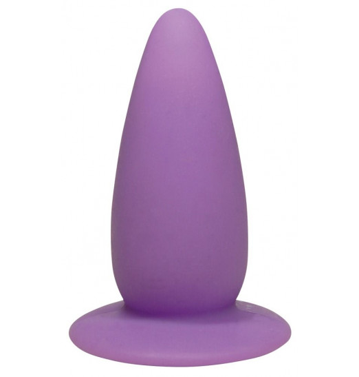 Фиолетовая анальная вибровтулка Smile - 10 см.
