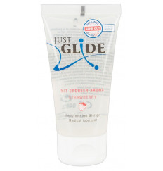 Смазка на водной основе Just Glide с ароматом клубники - 50 мл.