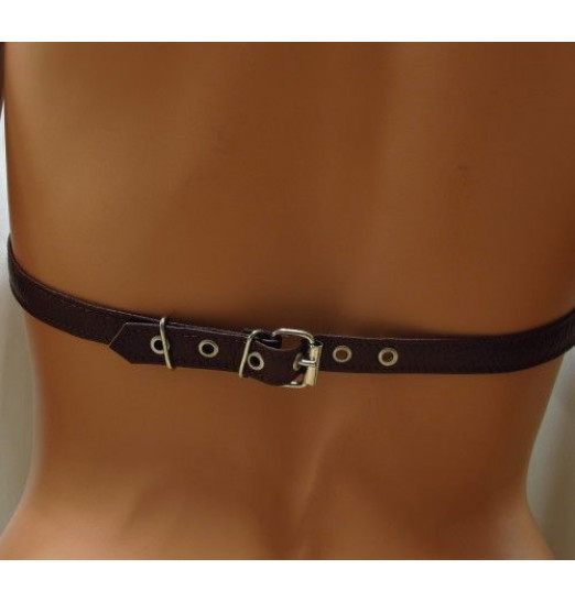 Коричневая сбруя для груди с ошейником Коричневая сбруя для груди с ошейником