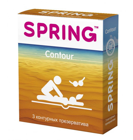 Контурные презервативы SPRING CONTOUR - 3 шт.