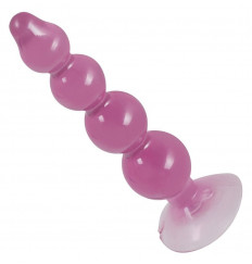 Фиолетовый анальный стимулятор-ёлочка Anal Beads - 13 см.