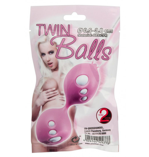 Розовые вагинальные шарики Twin Balls