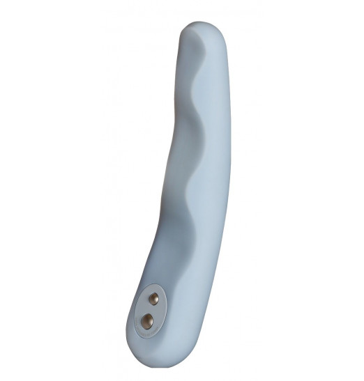 Голубой вибратор IROHA MINAMO с волнами на стволе - 17,5 см. Голубой вибратор IROHA MINAMO с волнами на стволе - 17,5 см.