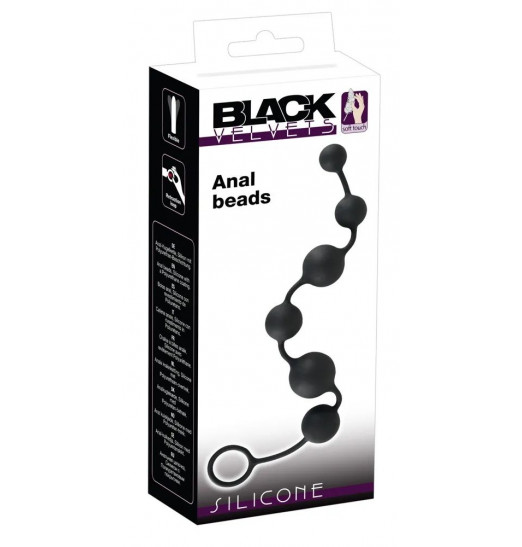 Анальная цепочка Black Velvets Anal Beads - 40 см. Анальная цепочка Black Velvets Anal Beads - 40 см.