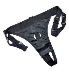 Телесный страпон с вагинальной пробкой Double Dong Strap-On - 19 см.