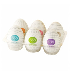 Набор из 6 мастурбаторов-яиц Tenga EGG Strong Sensations с различными рельефом