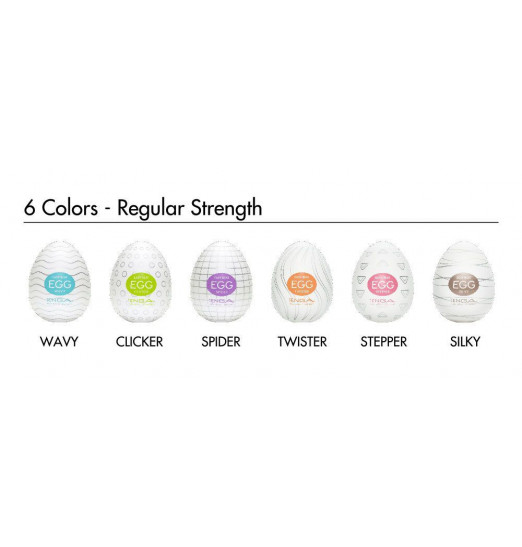 Набор из 6 мастурбаторов-яиц Tenga EGG Strong Sensations с различными рельефом