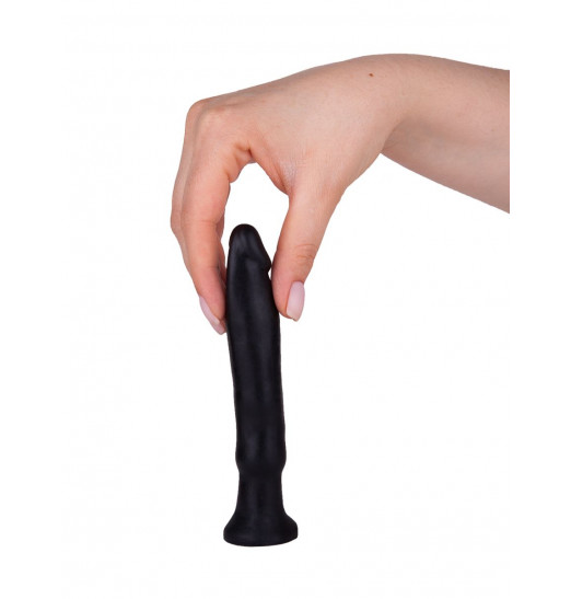 Чёрный анальный фаллоимитатор без мошонки - 14 см. Чёрный анальный фаллоимитатор без мошонки - 14 см.