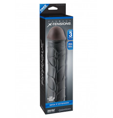 Чёрная удлиняющая насадка MEGA 3 EXTENSION - 22,8 см.