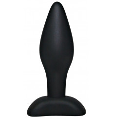 Чёрный анальный стимулятор Silicone Butt Plug Small - 9 см.
