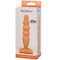 Телесный анальный стимулятор Large Bubble Plug - 14,5 см.