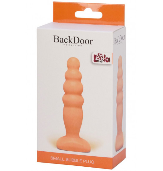 Телесный анальный стимулятор Small Bubble Plug - 11 см.