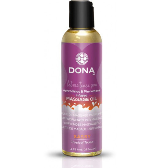 Массажное масло с феромонами DONA Sassy Tropical Tease - 110 мл.
