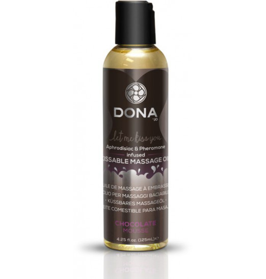 Массажное масло DONA Chocolate Mousse с ароматом шоколадного мусса - 125 мл.