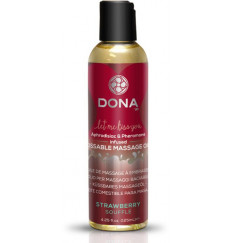 Массажное масло DONA Strawberry Souffle с ароматом клубничного суфле - 125 мл.