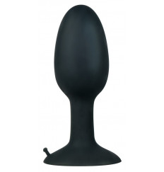Чёрная анальная пробка со смещенным центром тяжести - 13 см.