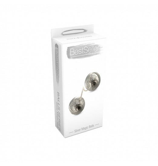 Вагинальные шарики с блёстками SILVER MAGIC BALLS
