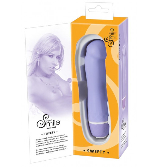 Сиреневый мини-вибратор Mini Sweety - 12,4 см.
