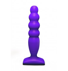 Фиолетовый анальный стимулятор Large Bubble Plug - 14,5 см.