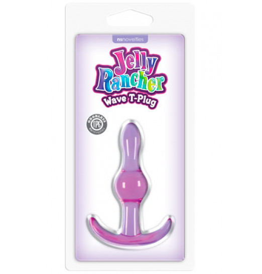 Фиолетовая анальная пробка Jelly Rancher T-Plug Wave - 9,7 см. Фиолетовая анальная пробка Jelly Rancher T-Plug Wave - 9,7 см.