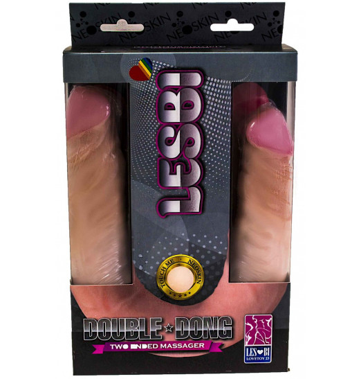 Двусторонний фаллоимитатор из неоскин - 49,5 см. Двусторонний фаллоимитатор из неоскин - 49,5 см.