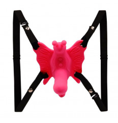 Стимулятор клитора  бабочка  на ремешках с вибрацией