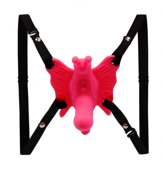 Стимулятор клитора  бабочка  на ремешках с вибрацией