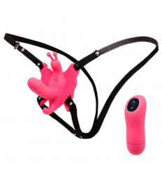 Стимулятор клитора  бабочка  на ремешках с вибрацией