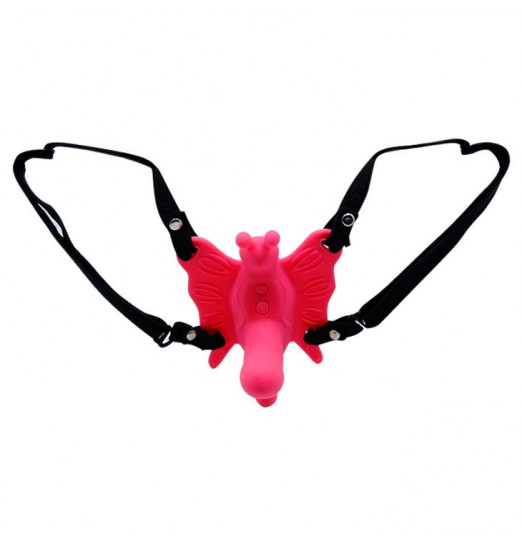 Стимулятор клитора  бабочка  на ремешках с вибрацией