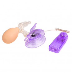 Стимулятор клитора с вакуумным массажем и вибрирующей бабочкой