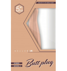 Бежевый анальный стимулятор на присоске Bottom Line Model 3 - 13 см.