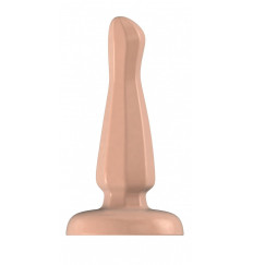 Бежевый анальный стимулятор на присоске Bottom Line Model 3 - 13 см.