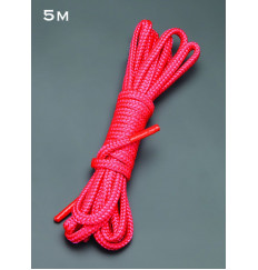 Красная шелковистая веревка для связывания - 5 м. Красная шелковистая веревка для связывания - 5 м.