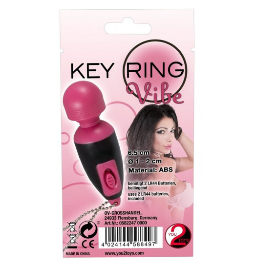 Мини-вибратор Key Ring Vibe в виде брелка - 6,5 см. Мини-вибратор Key Ring Vibe в виде брелка - 6,5 см.