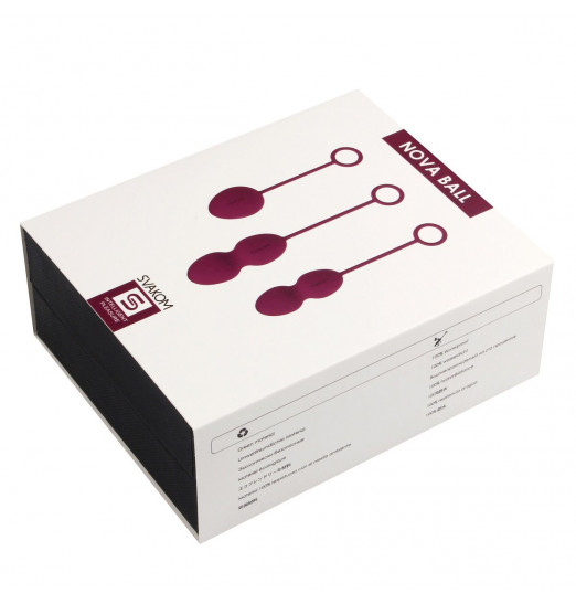 Набор фиолетовых вагинальных шариков Nova Ball со смещенным центром тяжести