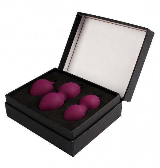 Набор фиолетовых вагинальных шариков Nova Ball со смещенным центром тяжести