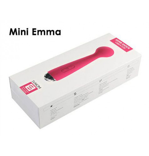 Розовый вибростимулятор Mini Emma с гнущейся головкой-шаром - 16,5 см.