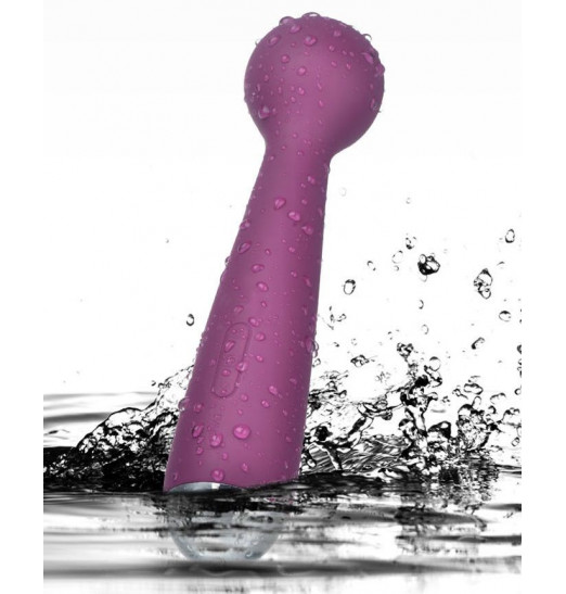 Фиолетовый вибростимулятор Mini Emma с гнущейся головкой-шаром - 16,5 см.