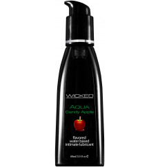 Лубрикант с ароматом сахарного яблока Wicked Aqua Candy Apple - 60 мл.
