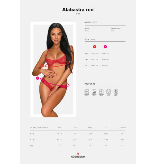 Комплект Alabastra с полуоткрытым лифом Комплект Alabastra с полуоткрытым лифом