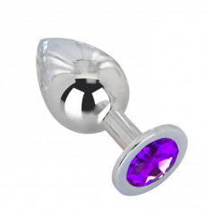 Большой плаг из стали с фиолетовым кристаллом Violet Dream - 9,5 см. Большой плаг из стали с фиолетовым кристаллом Violet Dream - 9,5 см.