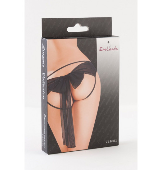 Эротические сетчатые трусики с бантом