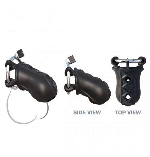 Черный замок верности Extreme Silicone Cock Blocker Черный замок верности Extreme Silicone Cock Blocker