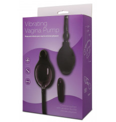 Чёрная вибропомпа для вагины с 7 режимами вибрации VIBRATING VAGINA PUMP