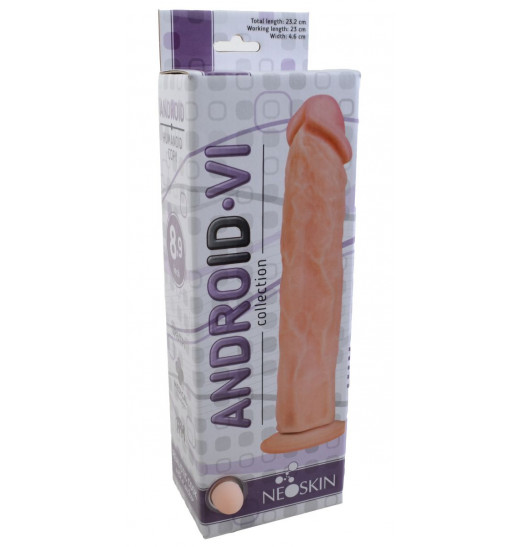 Фаллоимитатор без мошонки на присоске ANDROID VI - 23,2 см.