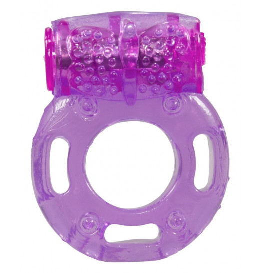 Фиолетовое эрекционное виброкольцо Bliss Mate Vibration Cock Ring