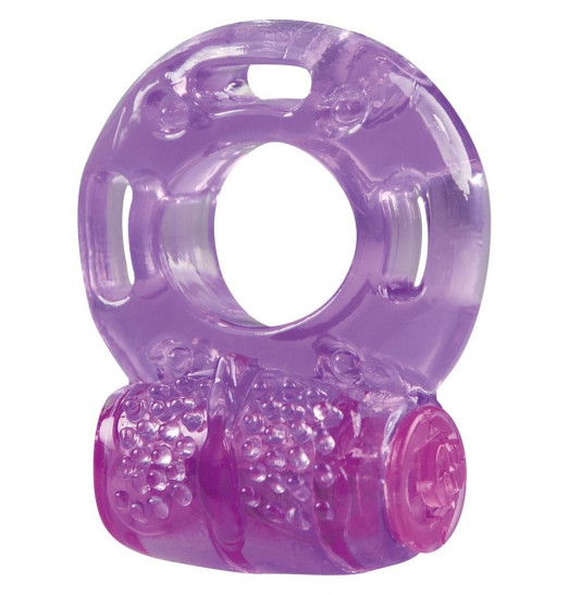 Фиолетовое эрекционное виброкольцо Bliss Mate Vibration Cock Ring