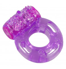 Фиолетовое эрекционное виброкольцо Bliss Mate Vibration Cock Ring