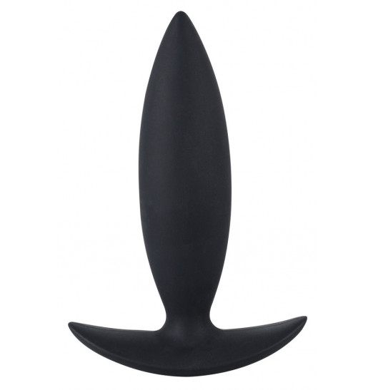 Малая анальная пробка чёрного цвета - 10 см.