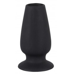 Чёрная анальная пробка-тоннель Lust Tunnel M - 10 см.